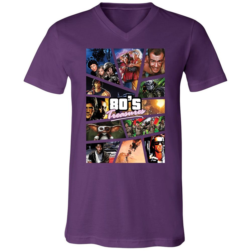 Unisex V-Neck T-Shirt - WQKB9N55 - Team Purple - 9