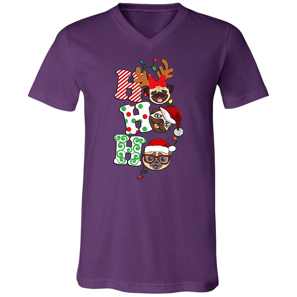 Unisex V-Neck T-Shirt - VXZ68U8F - Team Purple - 9