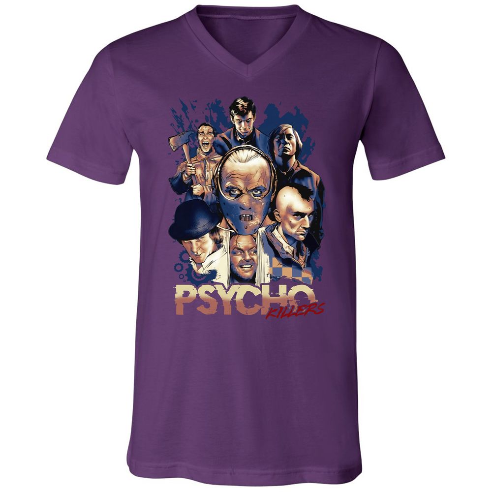 Unisex V-Neck T-Shirt - WVM5TLHR - Team Purple - 9