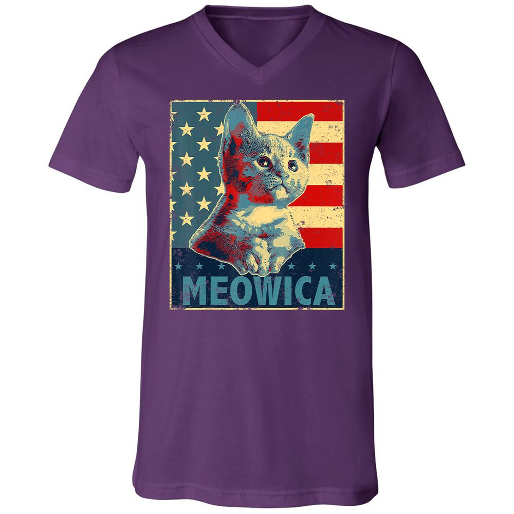 Unisex V-Neck T-Shirt - Z6EFX86C - Team Purple - 9