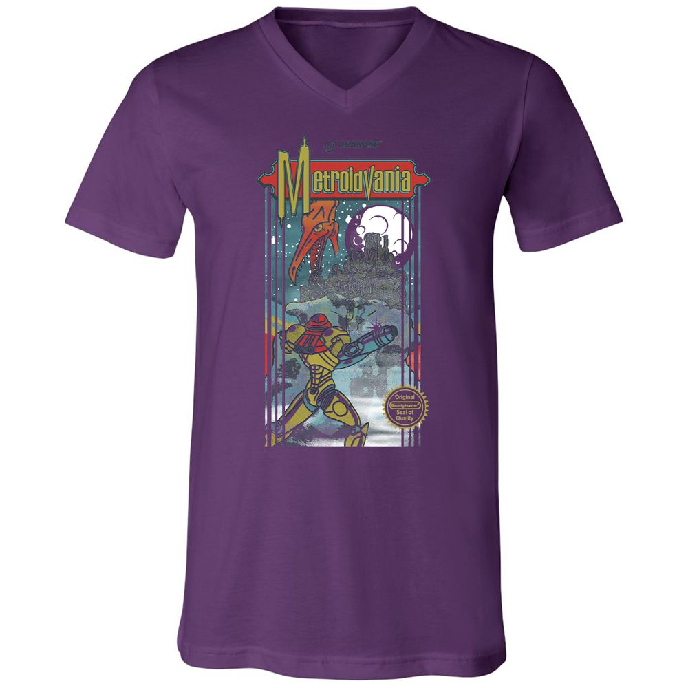 Unisex V-Neck T-Shirt - M2JGYAL6 - Team Purple - 9