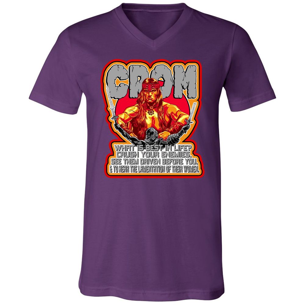 Unisex V-Neck T-Shirt - G2HUM18G - Team Purple - 9
