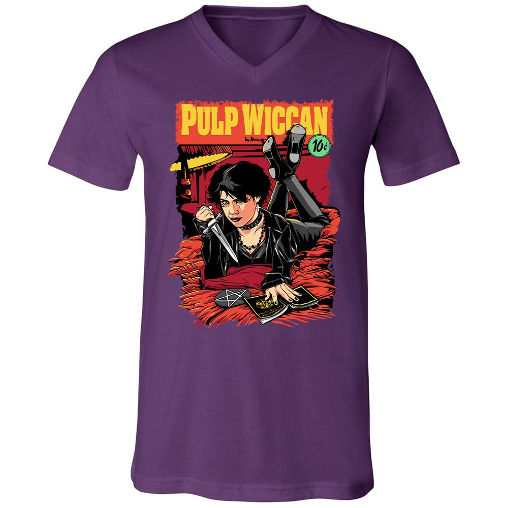 Unisex V-Neck T-Shirt - VD9F4Y1Z - Team Purple - 9