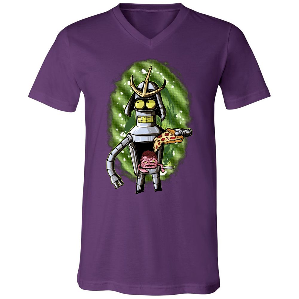 Unisex V-Neck T-Shirt - 22Q6MAA6 - Team Purple - 9