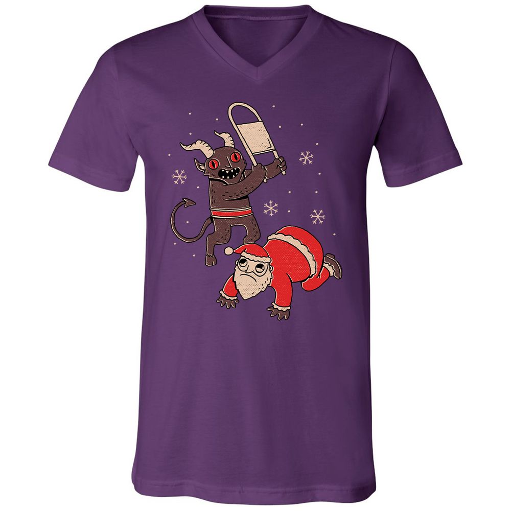 Unisex V-Neck T-Shirt - BXFVMWWF - Team Purple - 9