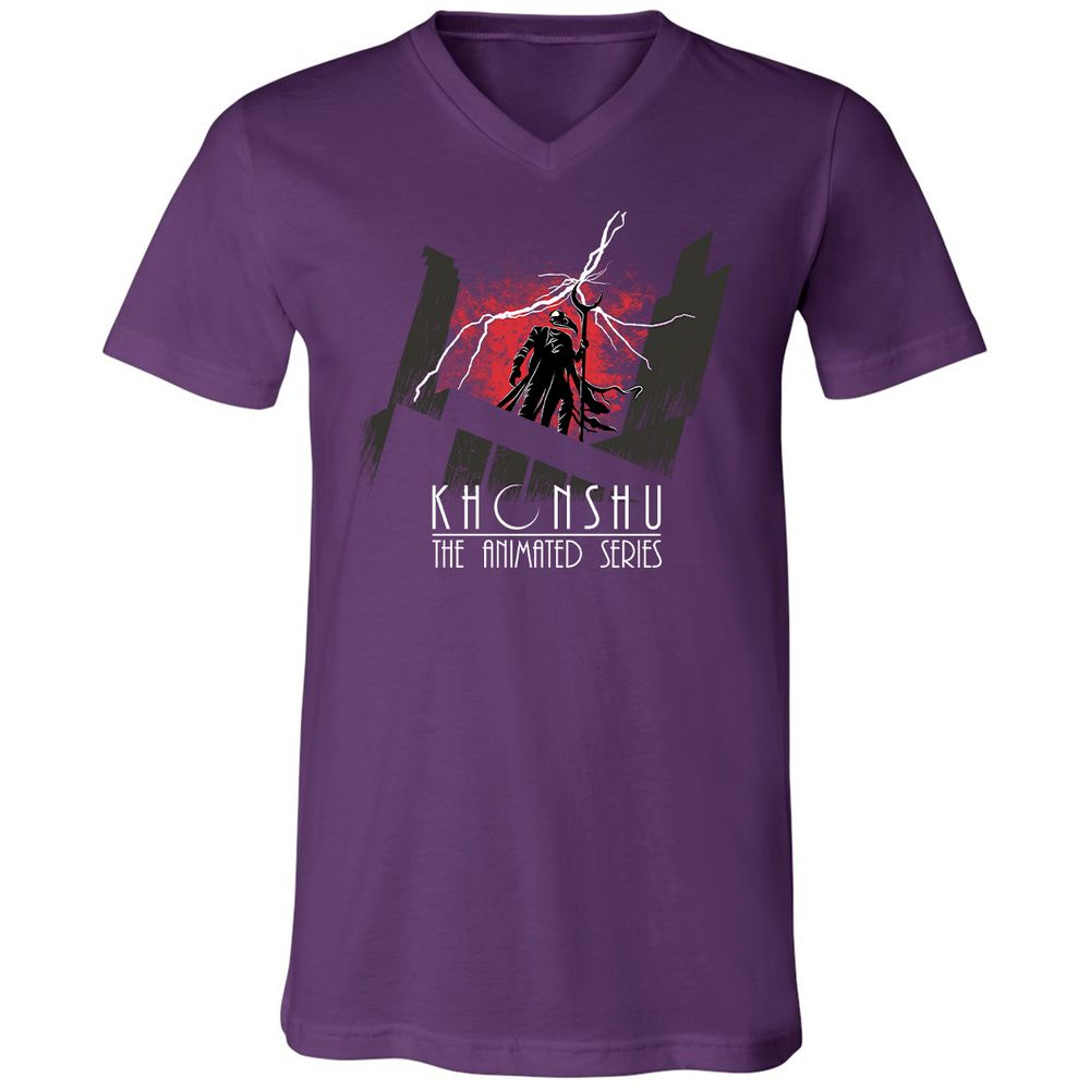Unisex V-Neck T-Shirt - XQZC5KP9 - Team Purple - 9