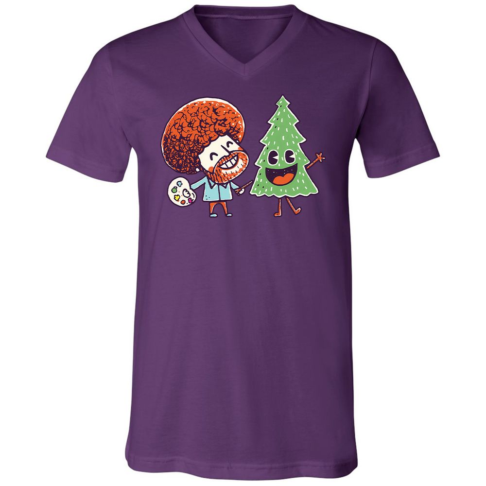 Unisex V-Neck T-Shirt - H8SKBNR3 - Team Purple - 9