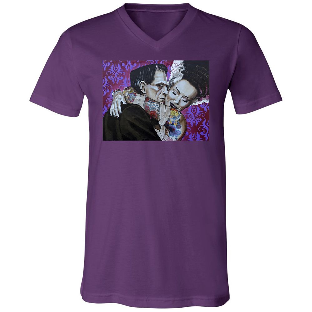 Unisex V-Neck T-Shirt - RCQC123J - Team Purple - 9