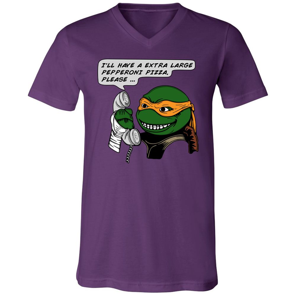 Unisex V-Neck T-Shirt - WYY5ZHMA - Team Purple - 9