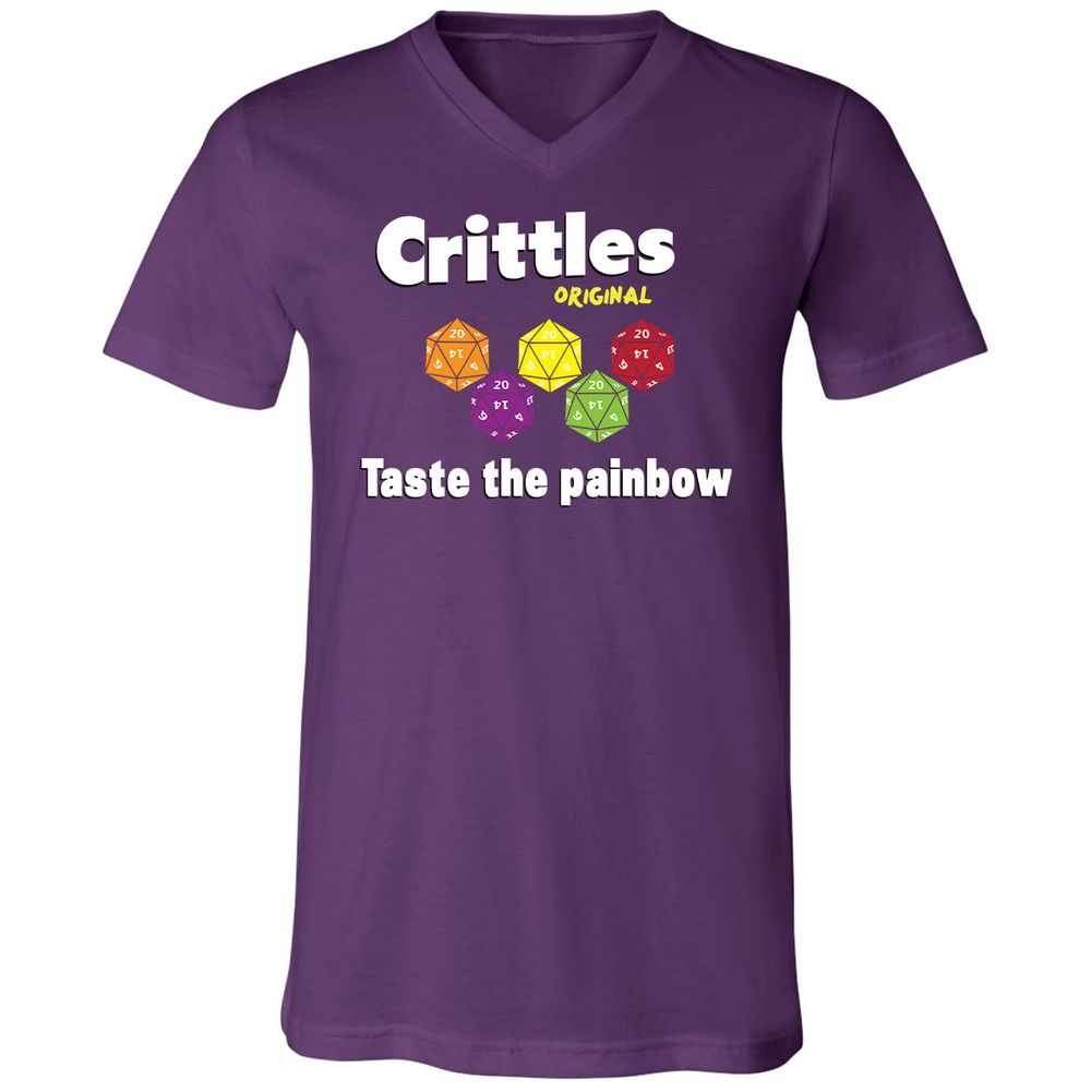 Unisex V-Neck T-Shirt - QLMXVGJ2 - Team Purple - 9