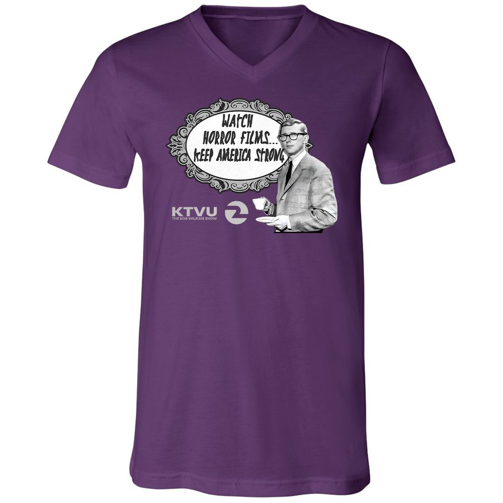 Unisex V-Neck T-Shirt - E4B4G1ST - Team Purple - 9