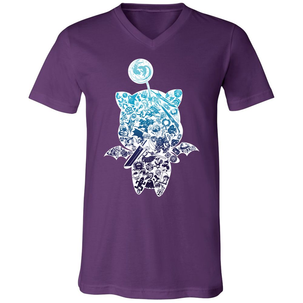 Unisex V-Neck T-Shirt - 427BNPML - Team Purple - 9