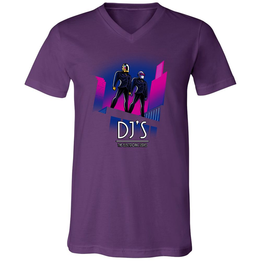 Unisex V-Neck T-Shirt - 4XWQ2HG3 - Team Purple - 9