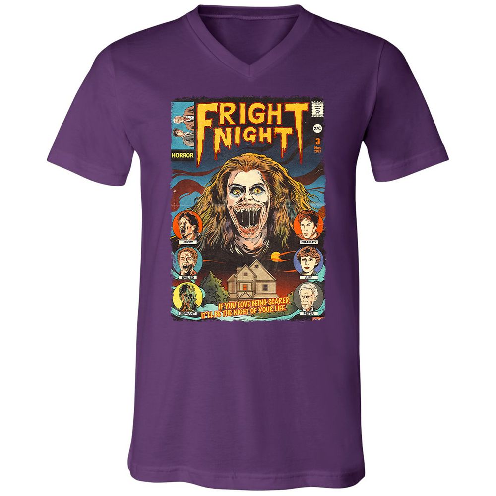 Unisex V-Neck T-Shirt - KL9EXPTB - Team Purple - 9