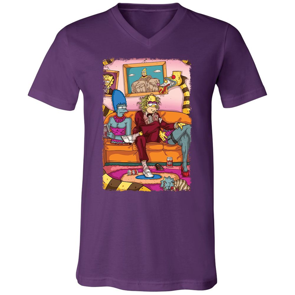 Unisex V-Neck T-Shirt - V9SHEAN2 - Team Purple - 9