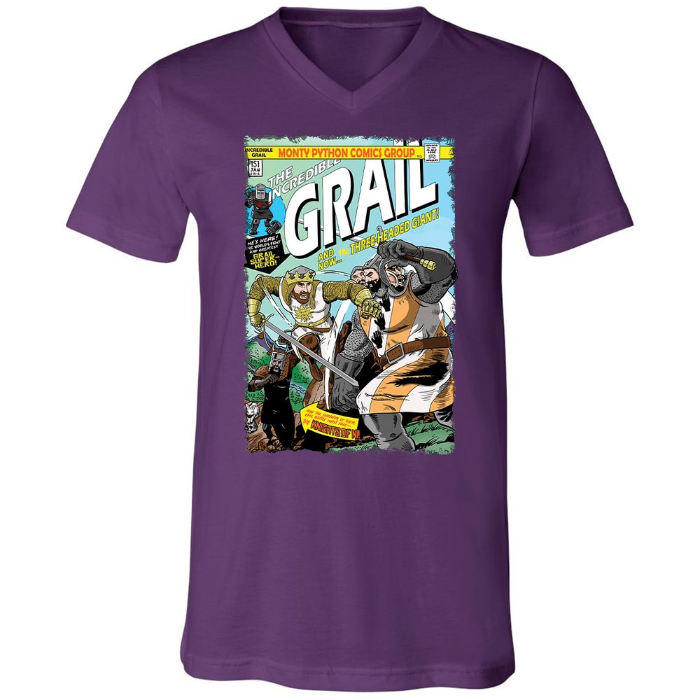 Unisex V-Neck T-Shirt - J297TTQU - Team Purple - 9