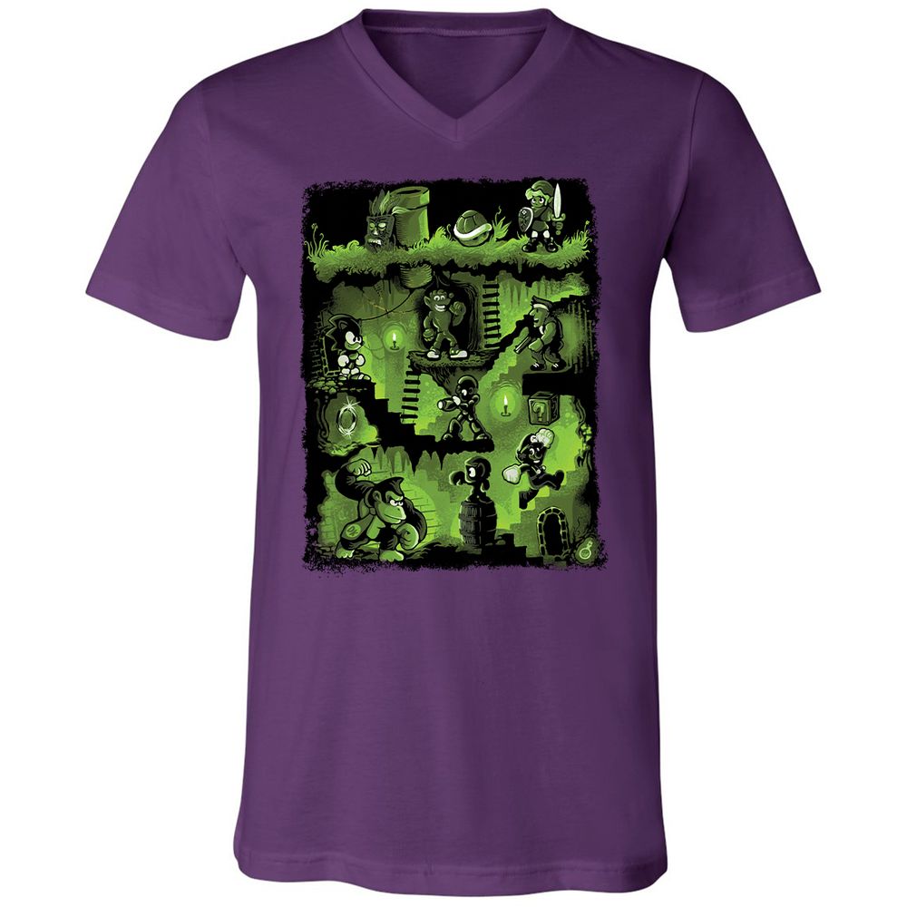 Unisex V-Neck T-Shirt - VPS9AUKL - Team Purple - 9