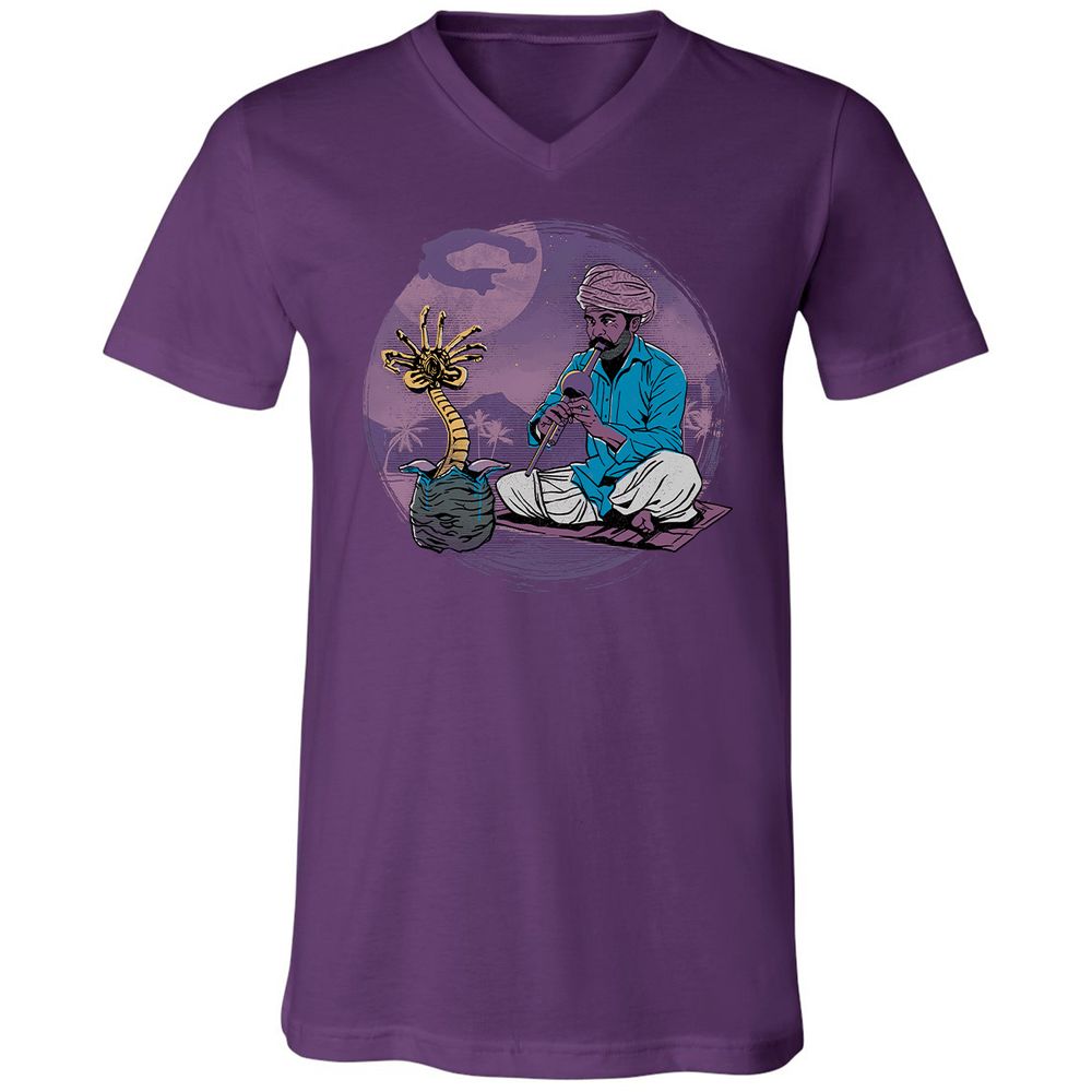 Unisex V-Neck T-Shirt - 2W9BNYK4 - Team Purple - 9