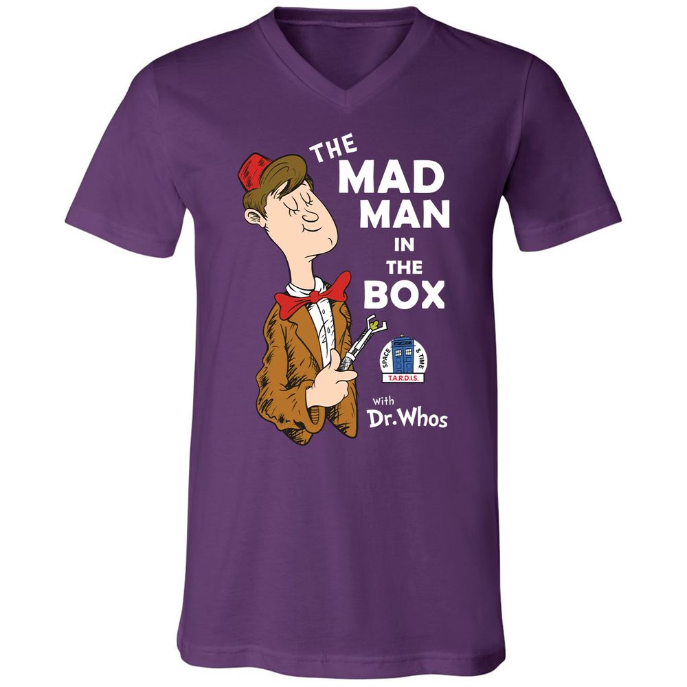 Unisex V-Neck T-Shirt - 2A5X9KD7 - Team Purple - 9