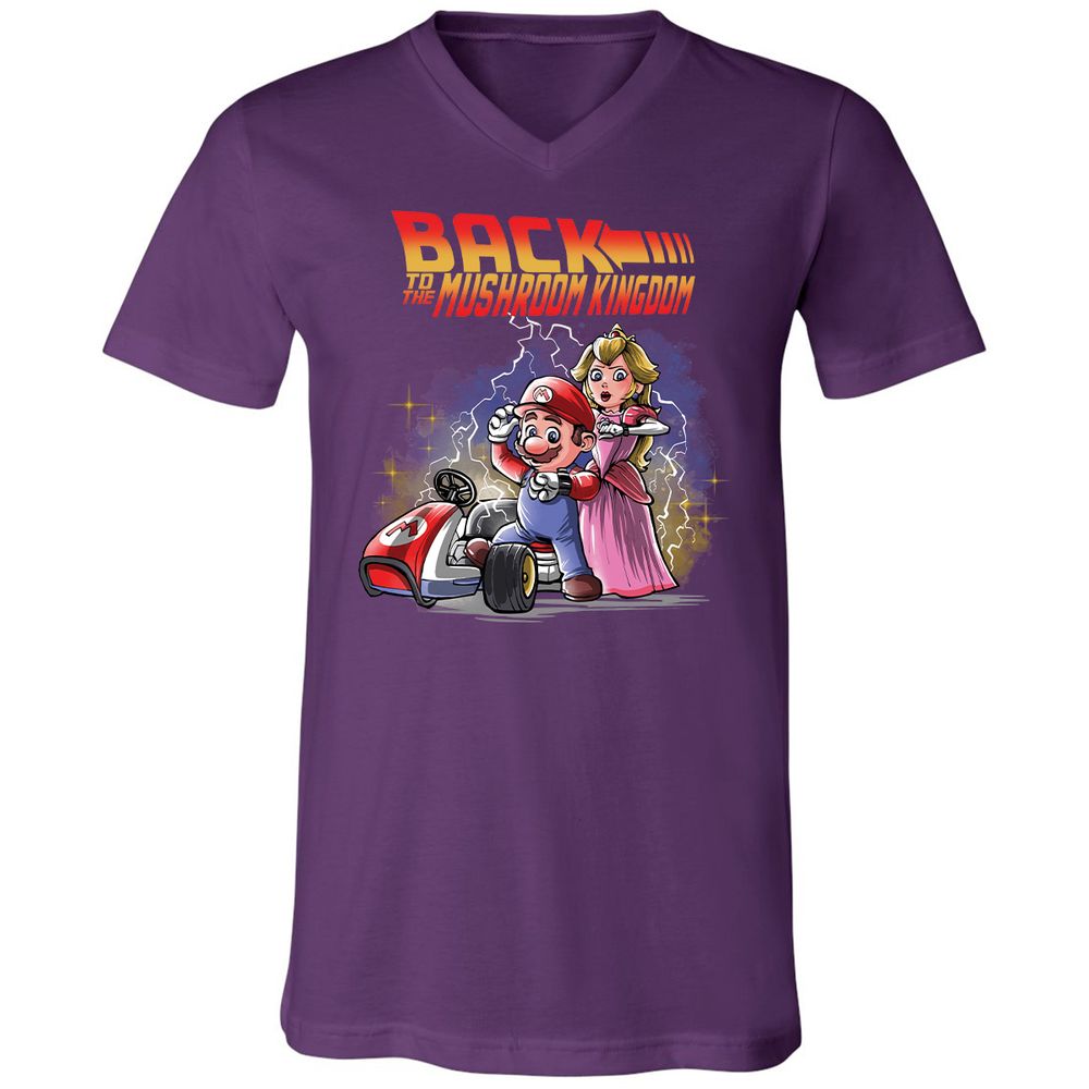 Unisex V-Neck T-Shirt - ZHLR68JK - Team Purple - 9