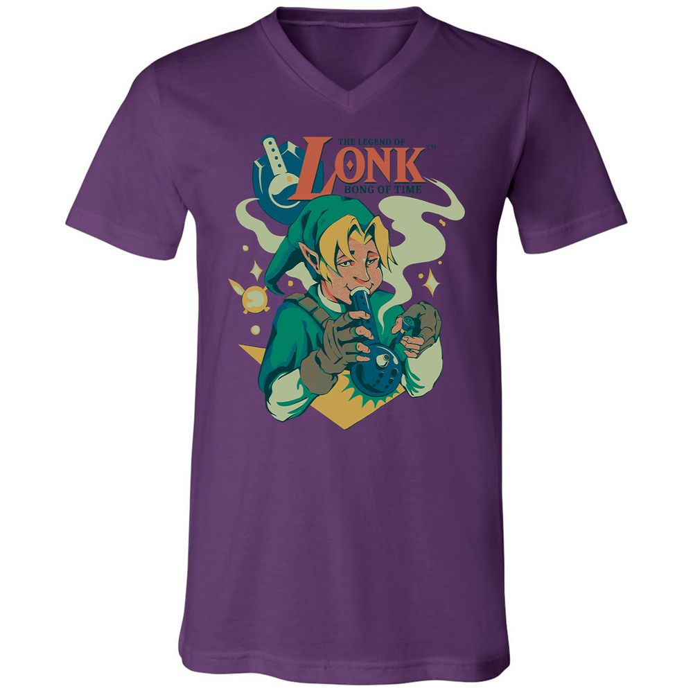 Unisex V-Neck T-Shirt - B98JACLR - Team Purple - 9