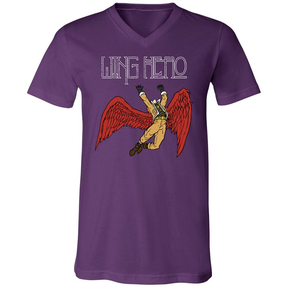 Unisex V-Neck T-Shirt - VNZKE7MQ - Team Purple - 9