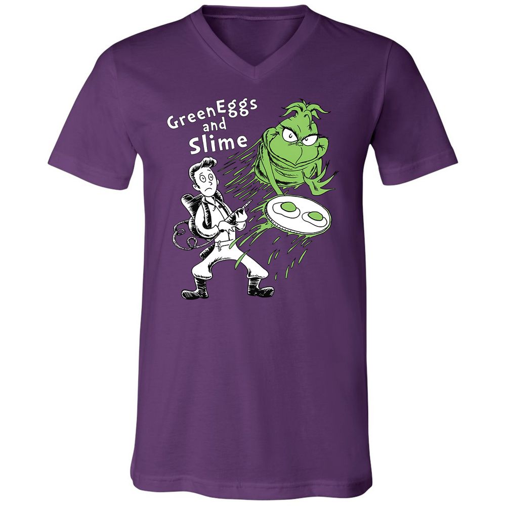 Unisex V-Neck T-Shirt - JVRZ6NN8 - Team Purple - 9