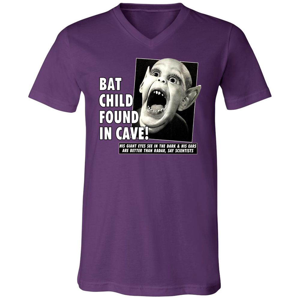 Unisex V-Neck T-Shirt - UX4LJ6QZ - Team Purple - 9