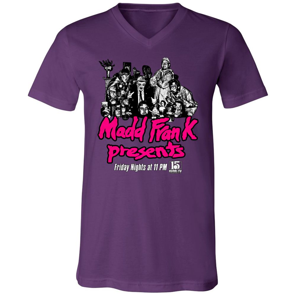 Unisex V-Neck T-Shirt - KQ1QJ6K8 - Team Purple - 9