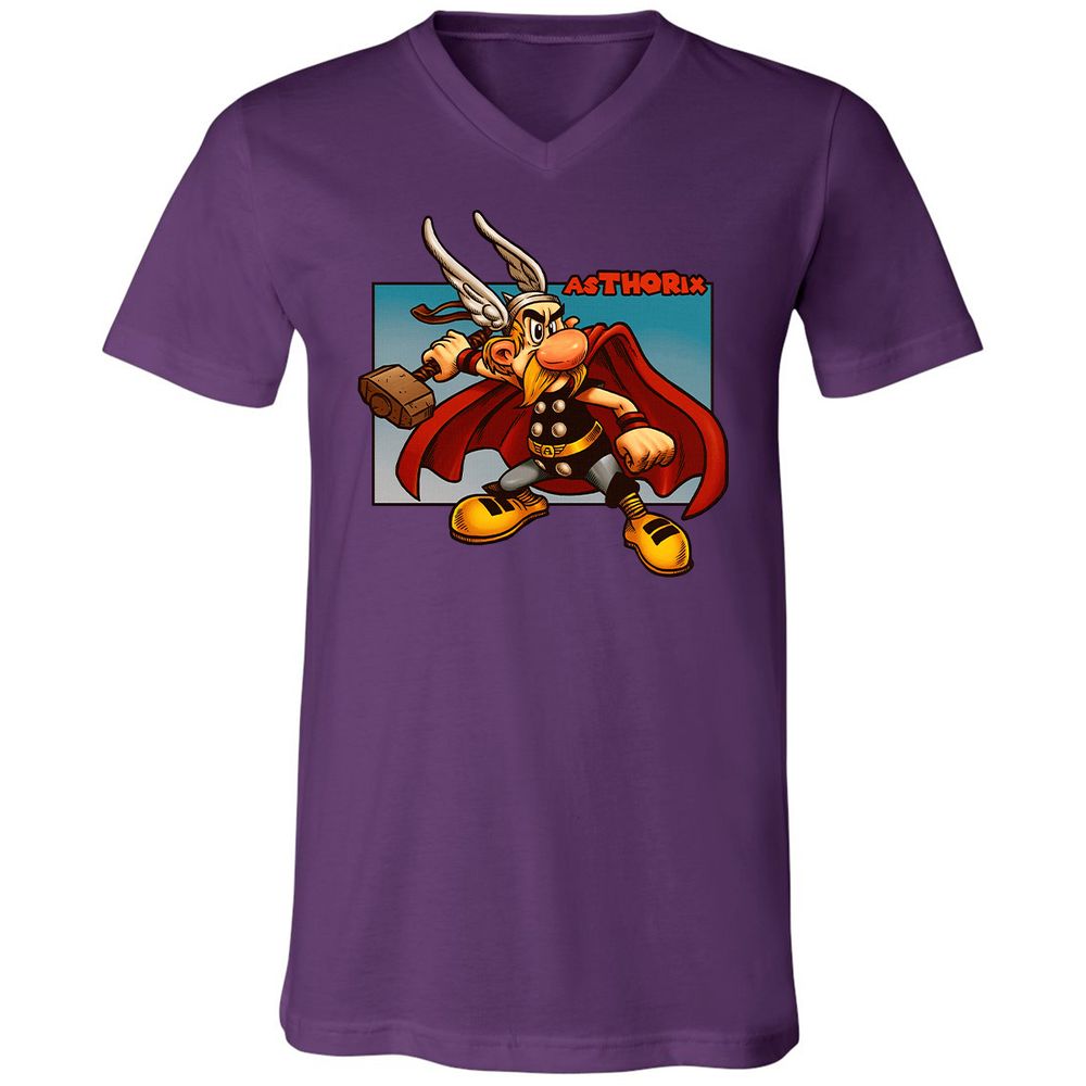 Unisex V-Neck T-Shirt - CK4KJGUY - Team Purple - 9