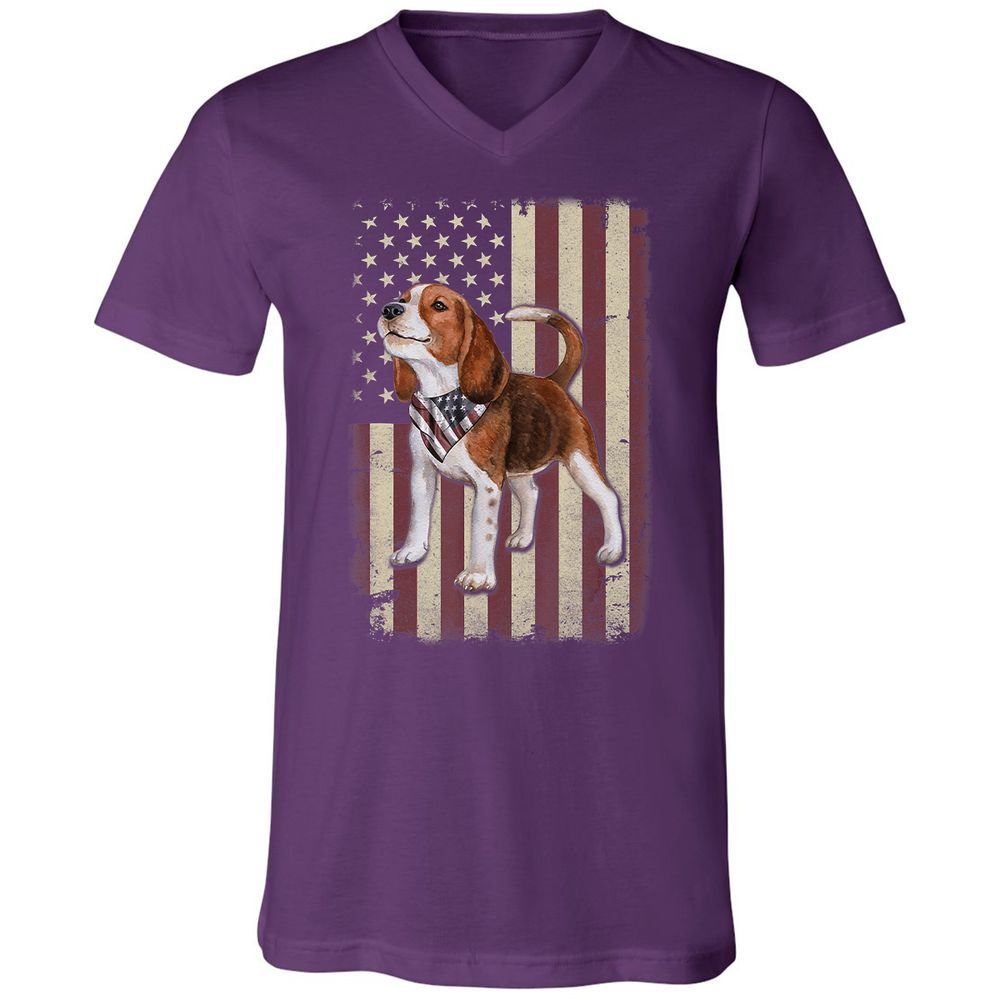 Unisex V-Neck T-Shirt - YDWD5GG3 - Team Purple - 9
