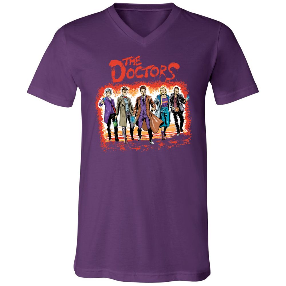 Unisex V-Neck T-Shirt - GRRQ6M1N - Team Purple - 9