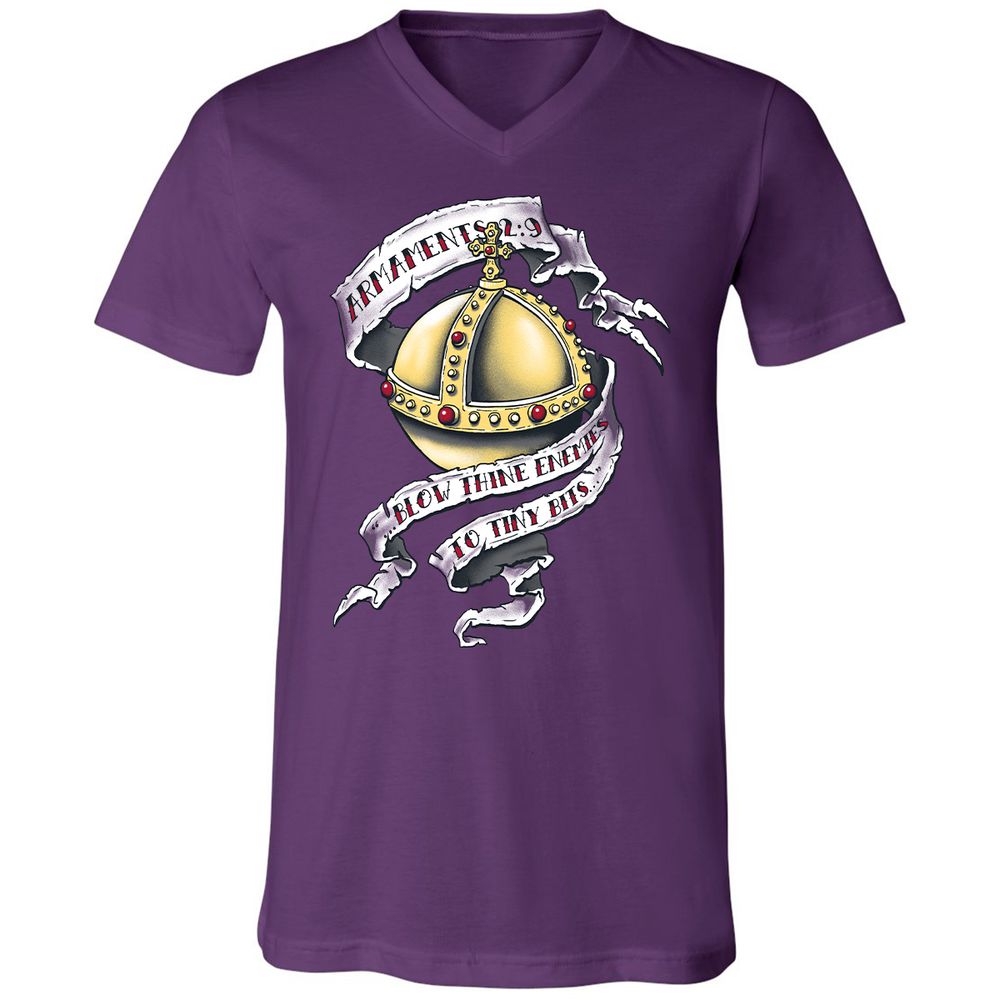 Unisex V-Neck T-Shirt - GUFTG1GP - Team Purple - 9