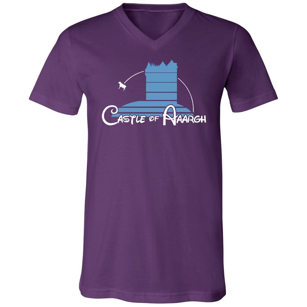 Unisex V-Neck T-Shirt - ZQBYMV76 - Team Purple - 9