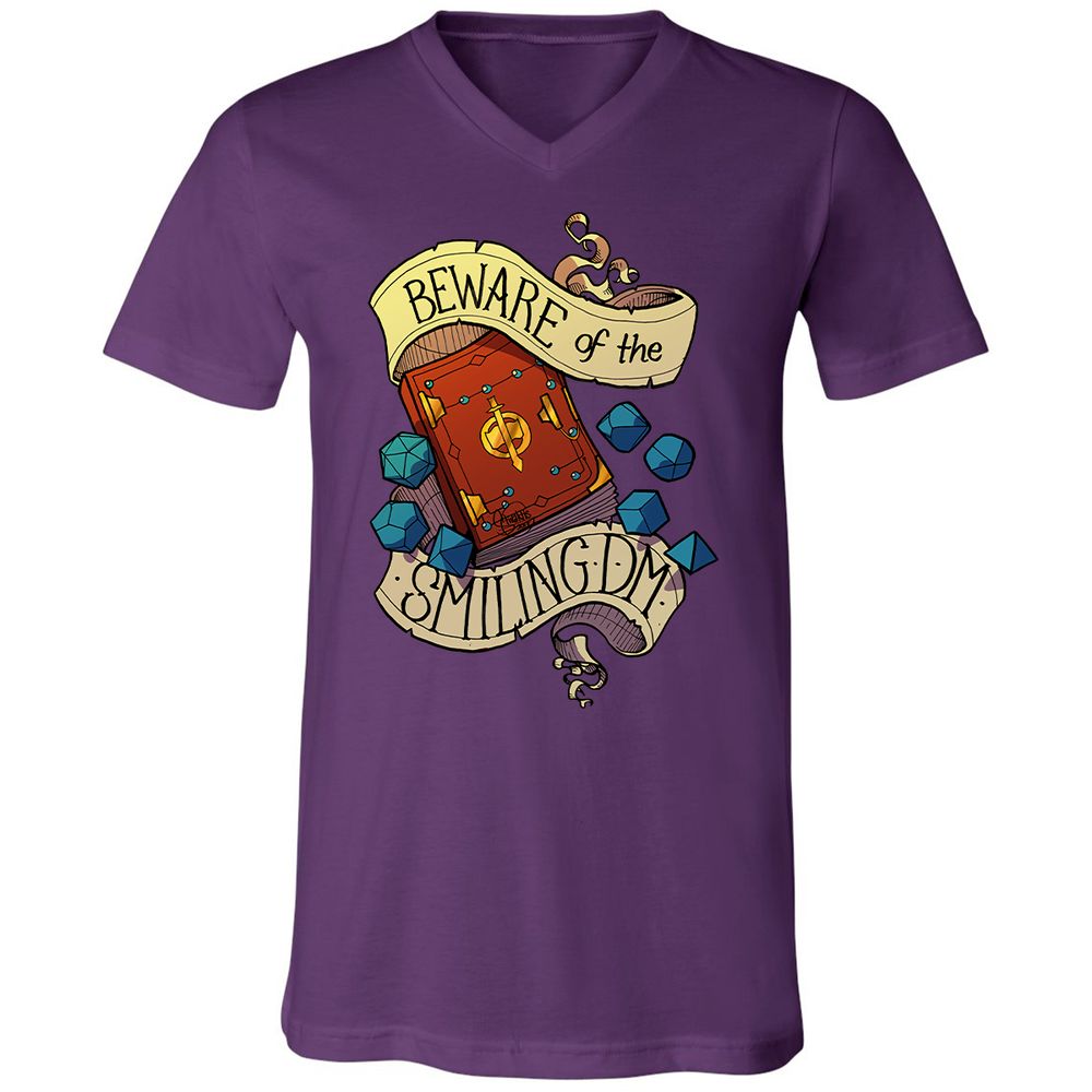 Unisex V-Neck T-Shirt - EFMTYBN7 - Team Purple - 9