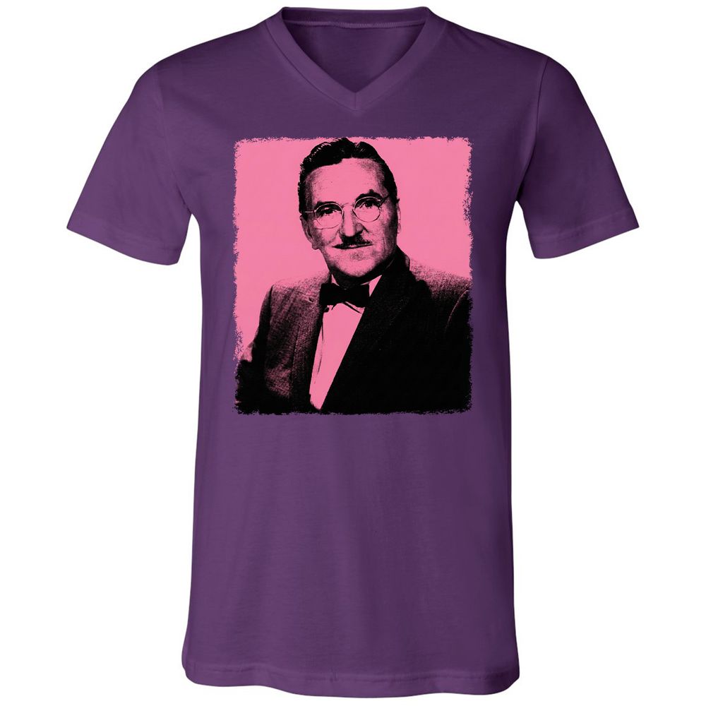 Unisex V-Neck T-Shirt - GUVVTRJ3 - Team Purple - 9