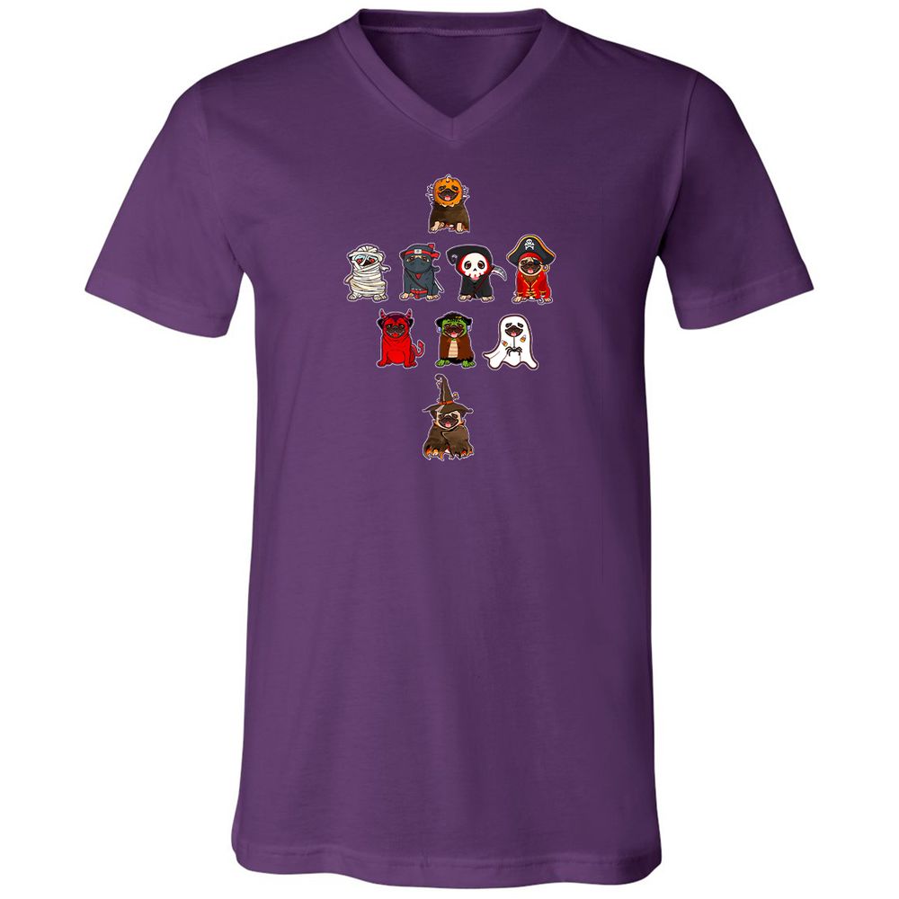 Unisex V-Neck T-Shirt - DHMY9NTN - Team Purple - 9
