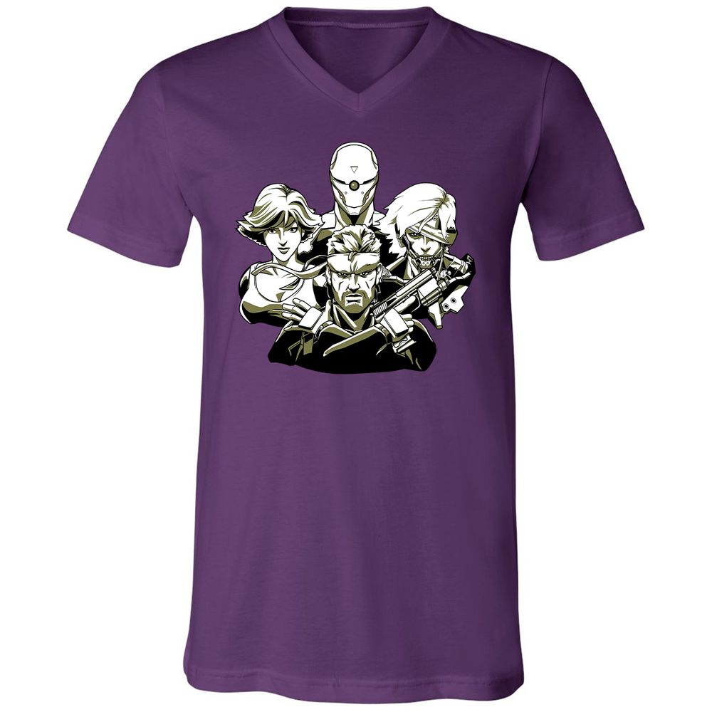 Unisex V-Neck T-Shirt - HHFRMT8S - Team Purple - 9