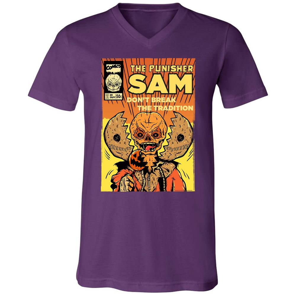 Unisex V-Neck T-Shirt - Z8HEJJXD - Team Purple - 9