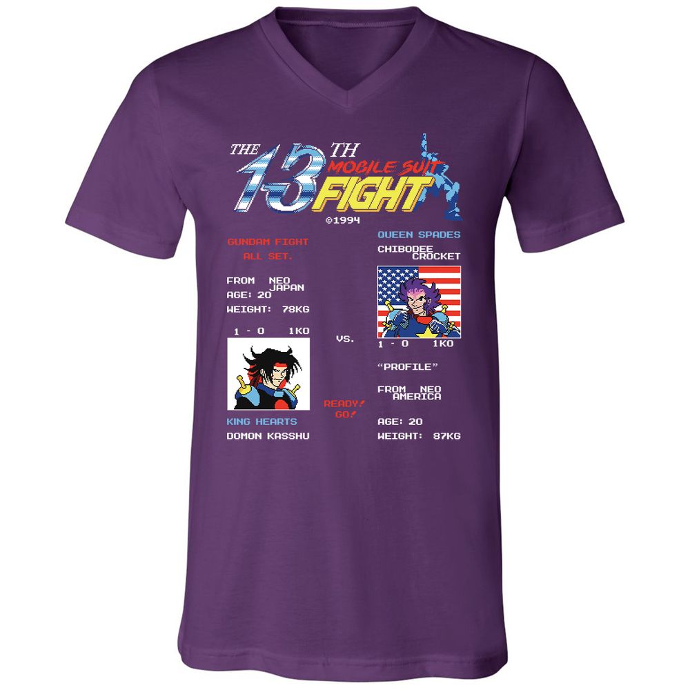 Unisex V-Neck T-Shirt - ENK7DCC1 - Team Purple - 9