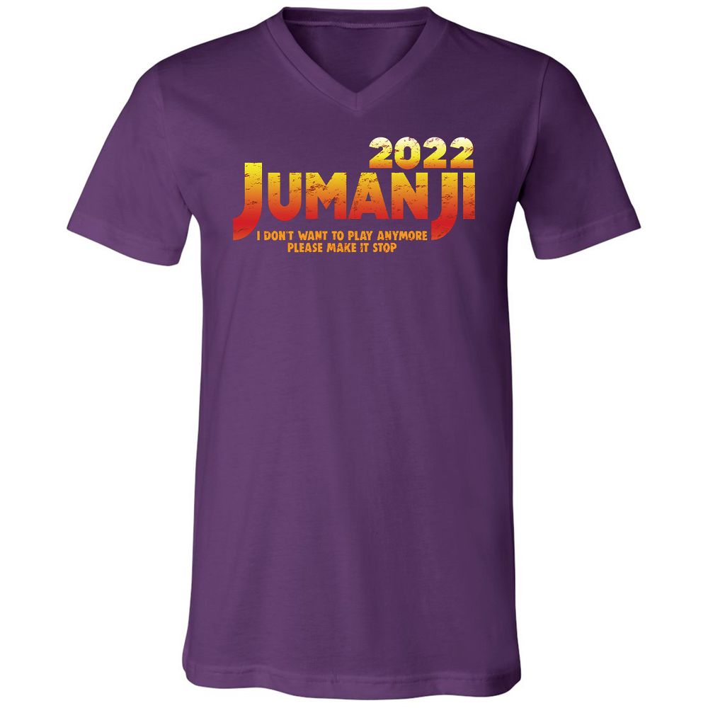 Unisex V-Neck T-Shirt - K5E58FZB - Team Purple - 9