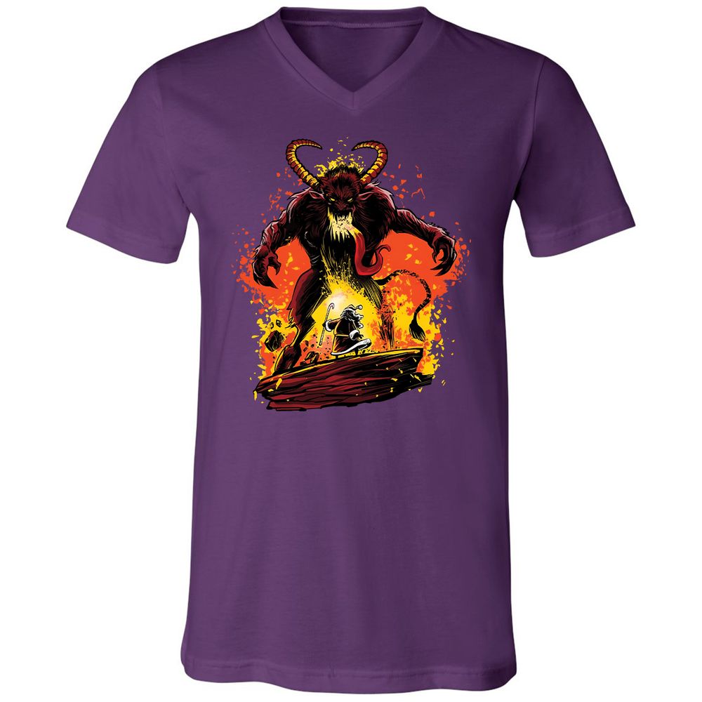 Unisex V-Neck T-Shirt - AYCB8Z2G - Team Purple - 9