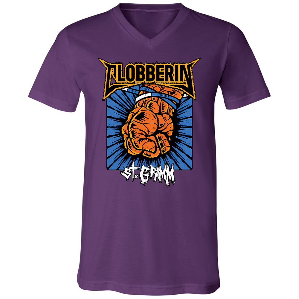 Unisex V-Neck T-Shirt - 31B6DKMJ - Team Purple - 9