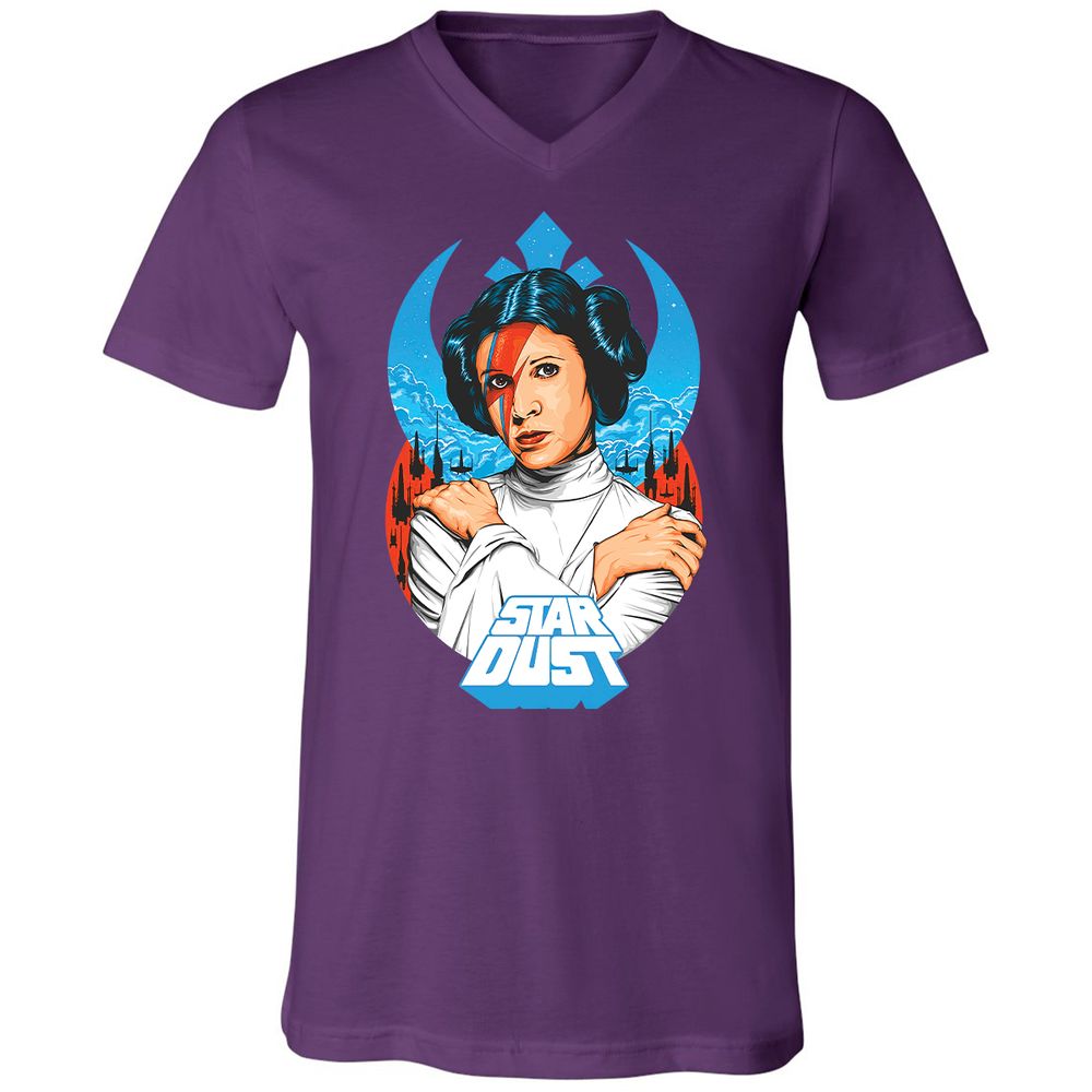 Unisex V-Neck T-Shirt - CGZDAXUY - Team Purple - 9