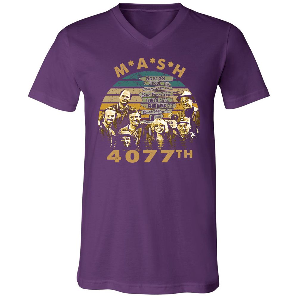 Unisex V-Neck T-Shirt - MB7NHGB7 - Team Purple - 9