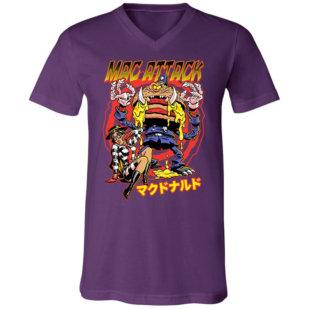 Unisex V-Neck T-Shirt - 22J7U54W - Team Purple - 9