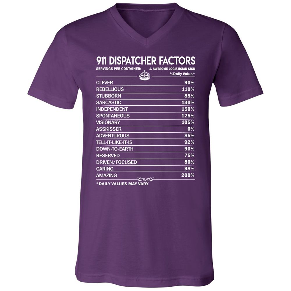 Unisex V-Neck T-Shirt - AHMP2Z15 - Team Purple - 9