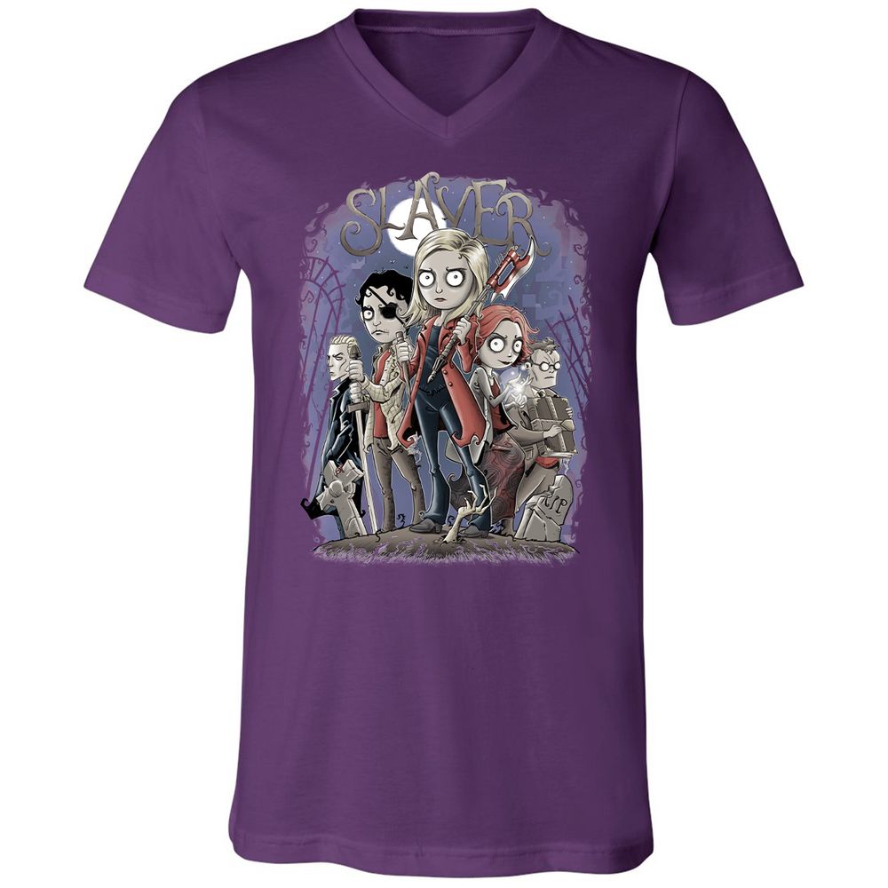 Unisex V-Neck T-Shirt - X28B66NS - Team Purple - 9