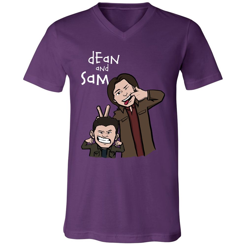 Unisex V-Neck T-Shirt - FKY5WHW4 - Team Purple - 9
