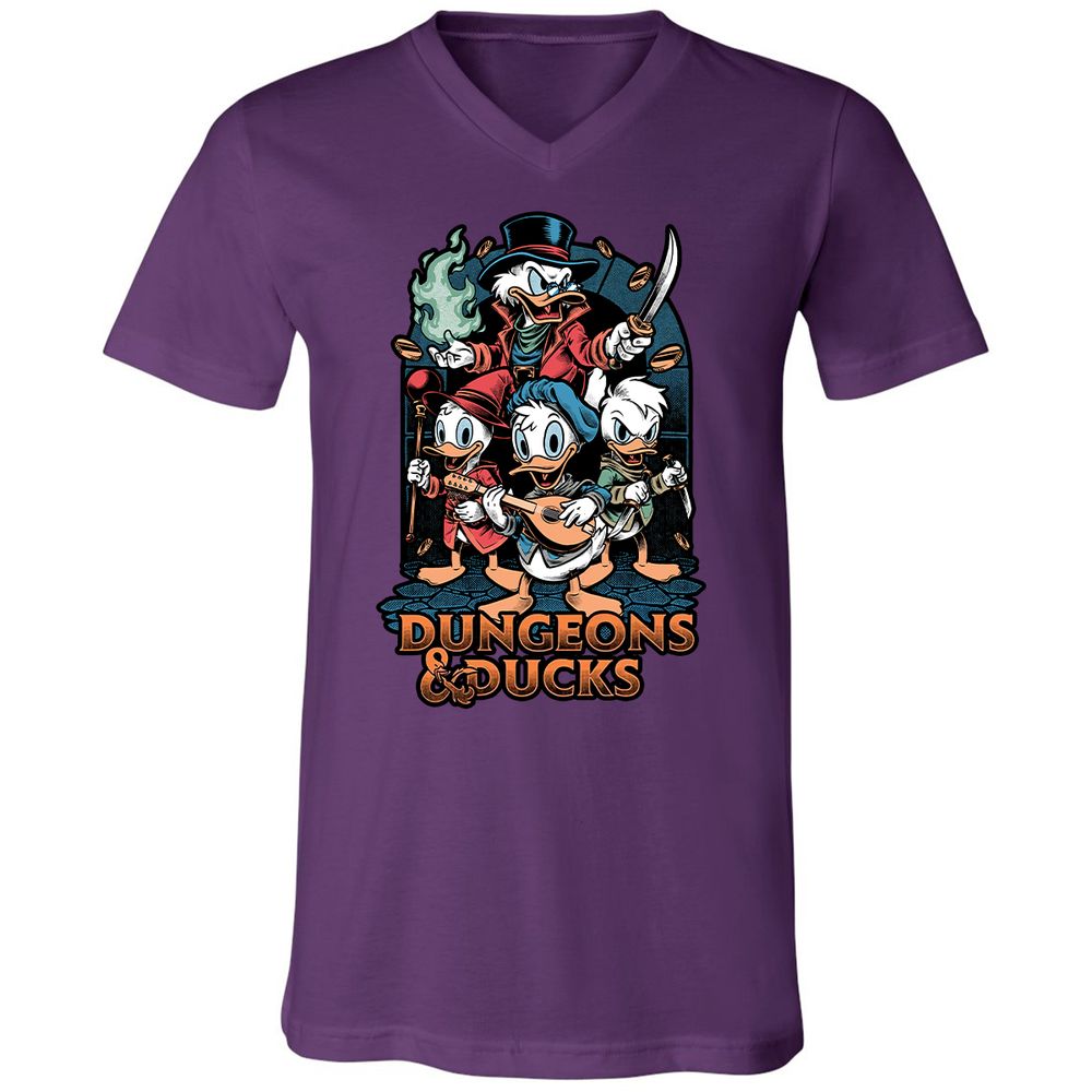 Unisex V-Neck T-Shirt - BSDYLVYT - Team Purple - 9